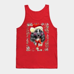 Christmas Spaniel Tank Top